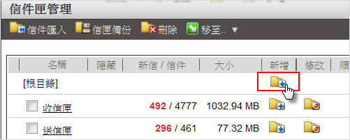 新增信件匣